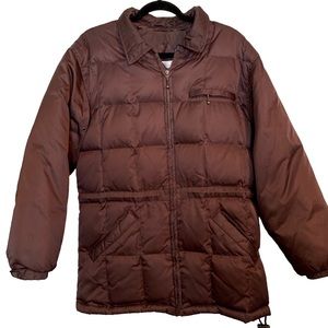 Worthington Brown Down Quilted Puffer Winter Coat Size S